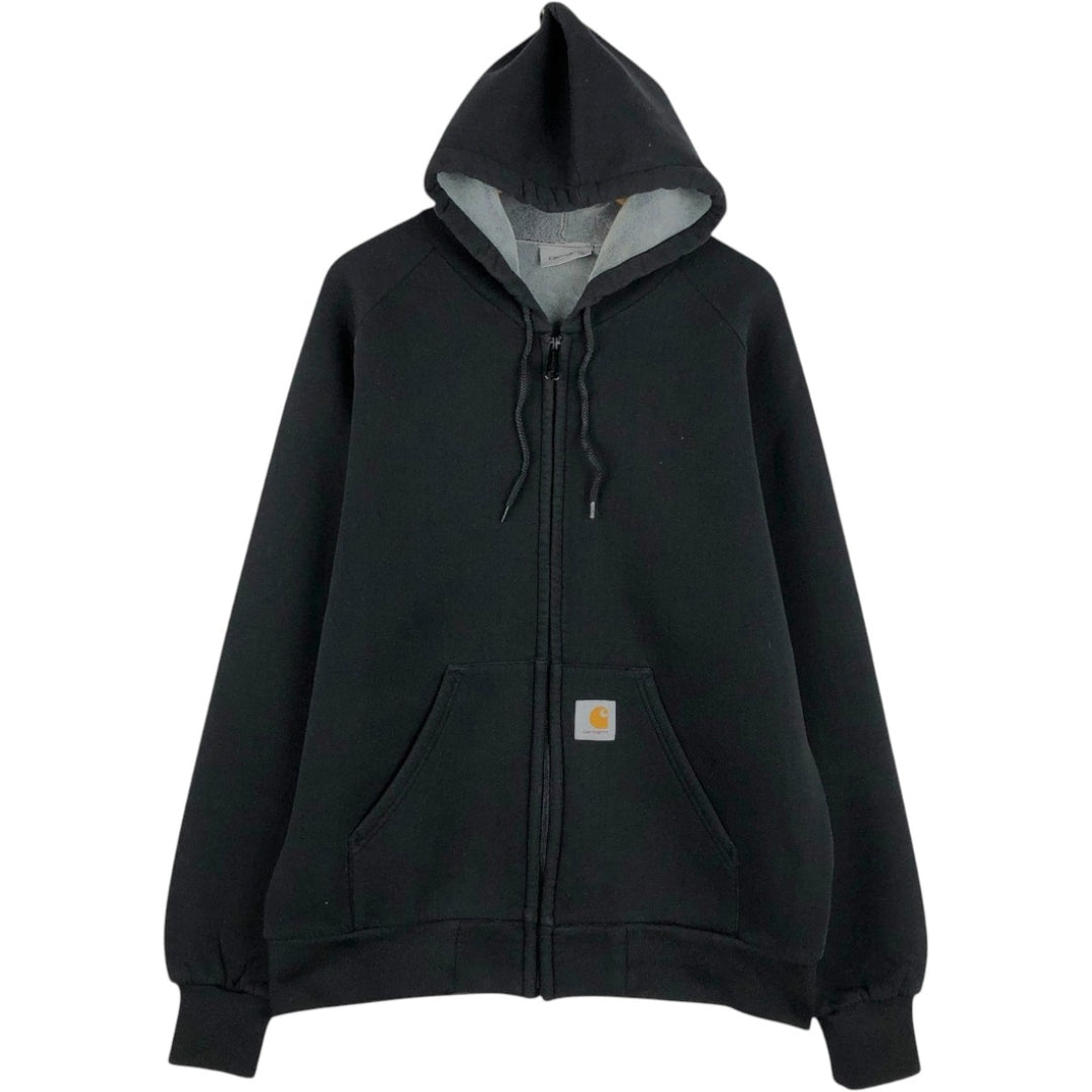 Carhartt Sweat Full Zip Hoodie Men's XL cotton black type Vintage Second Hand