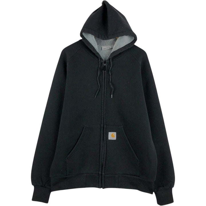 Carhartt Sweat Full Zip Hoodie Men's XL cotton black type Vintage Second Hand