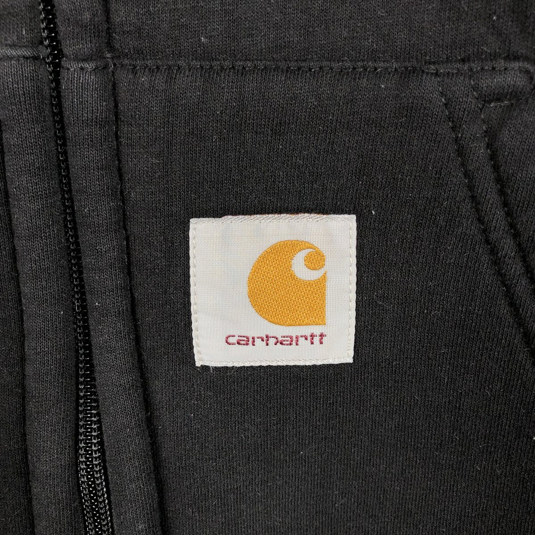 Carhartt Sweat Full Zip Hoodie Men's XL cotton black type Vintage Second Hand
