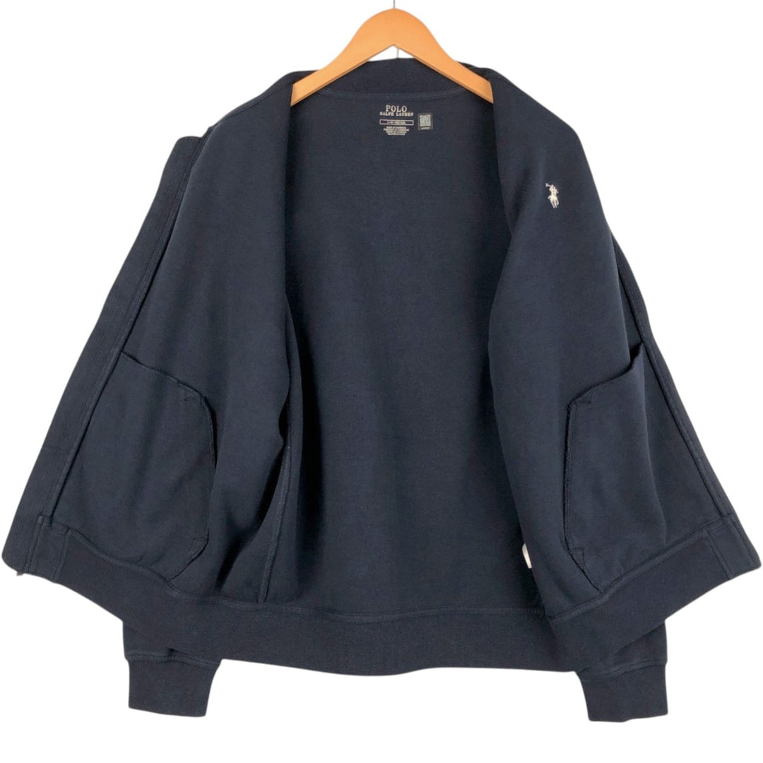 Ralph Lauren POLO RALPH LAUREN Full Zip Sweatshirt Trainer Men's L size cotton navy blue type Vintage Second Hand