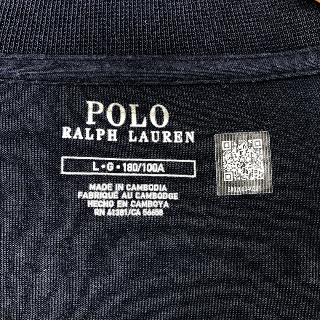 Ralph Lauren POLO RALPH LAUREN Full Zip Sweatshirt Trainer Men's L size cotton navy blue type Vintage Second Hand