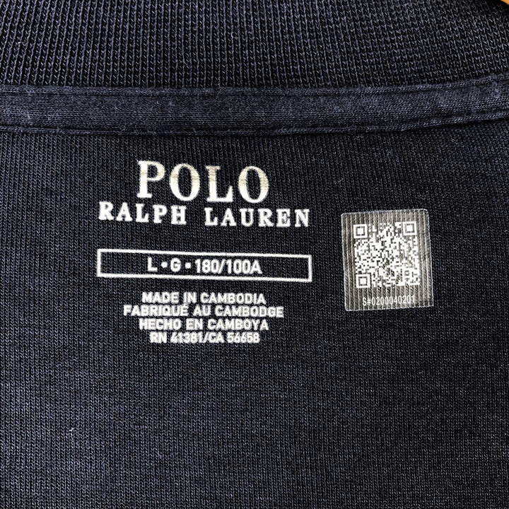 Ralph Lauren POLO RALPH LAUREN Full Zip Sweatshirt Trainer Men's L size cotton navy blue type Vintage Second Hand