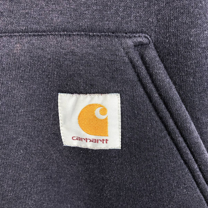 Carhartt Sweat Full Zip Hoodie Men's XXL cotton navy blue type Vintage Second Hand