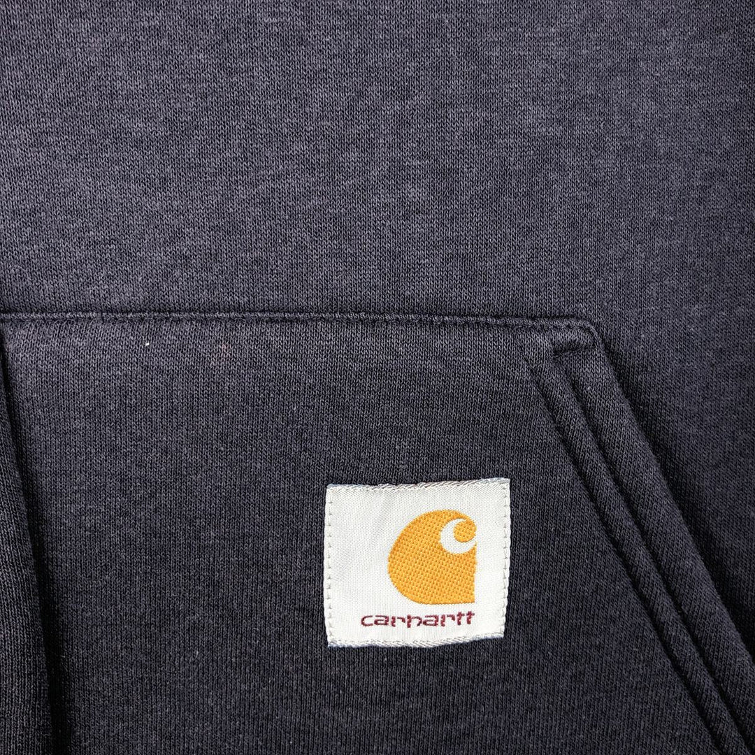 Carhartt Sweat Full Zip Hoodie Men's XXL cotton navy blue type Vintage Second Hand