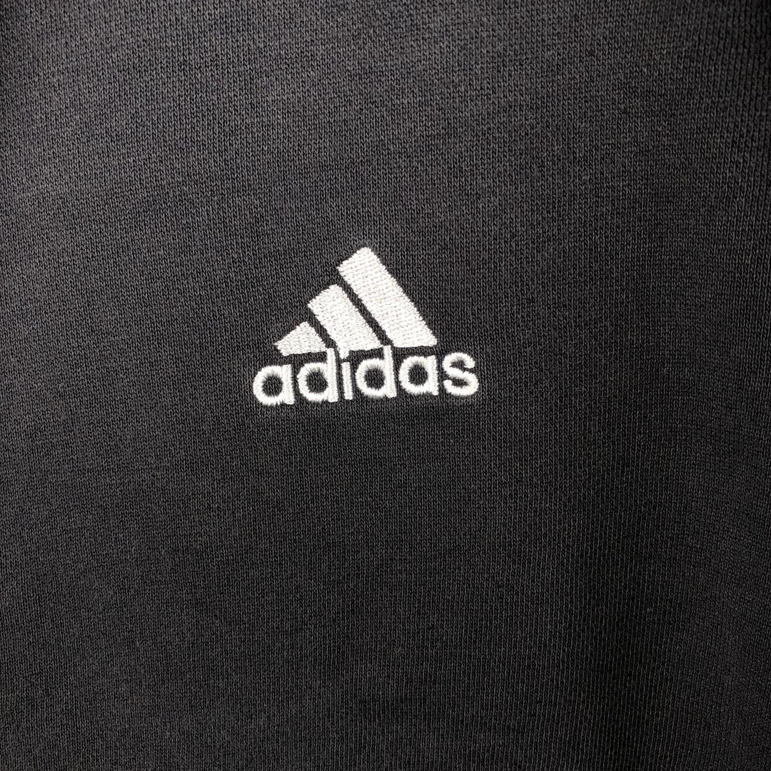 Adidas full zip sweatshirt, sweatshirt, men's size L cotton black type Vintage Second Hand