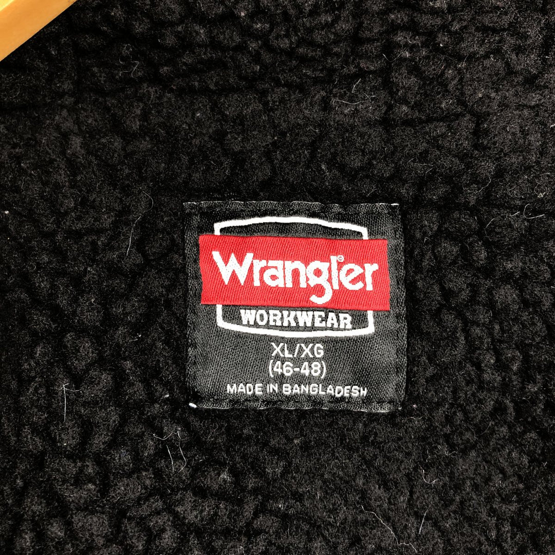 Wrangler Sweat Full-Zip Hoodie, Men's Size XL (approx.) cotton black type Vintage Second Hand