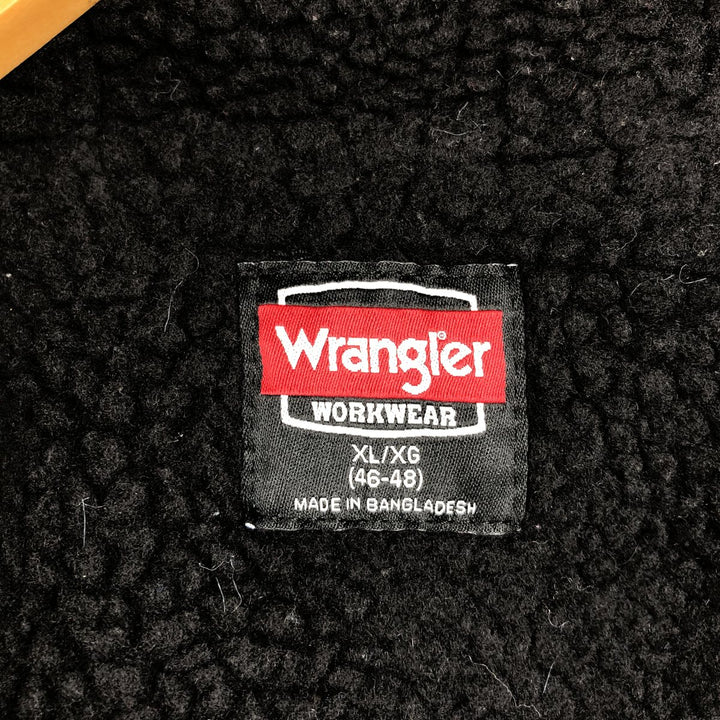 Wrangler Sweat Full-Zip Hoodie, Men's Size XL (approx.) cotton black type Vintage Second Hand