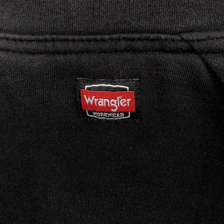 Wrangler Sweat Full-Zip Hoodie, Men's Size XL (approx.) cotton black type Vintage Second Hand