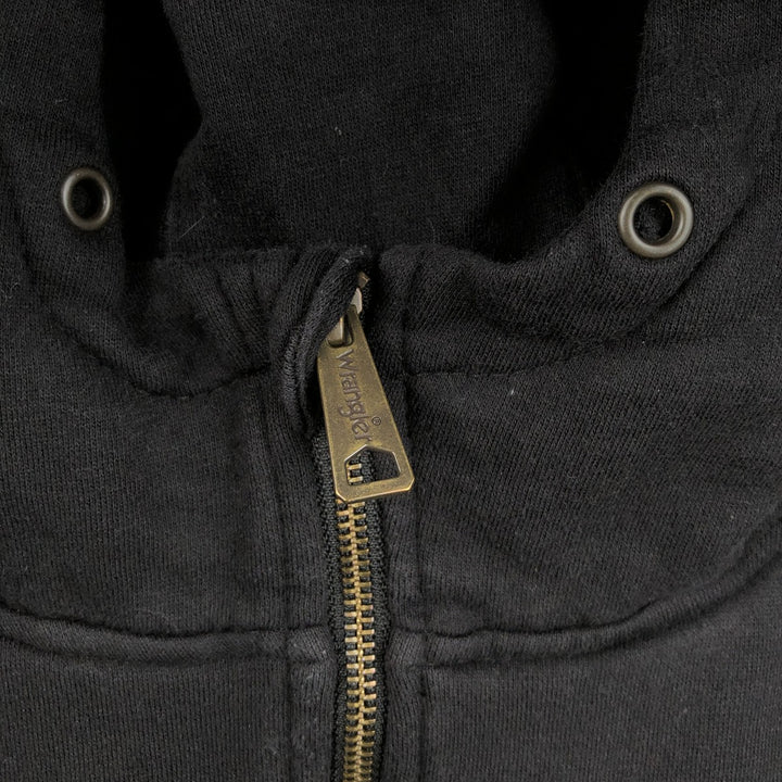Wrangler Sweat Full-Zip Hoodie, Men's Size XL (approx.) cotton black type Vintage Second Hand