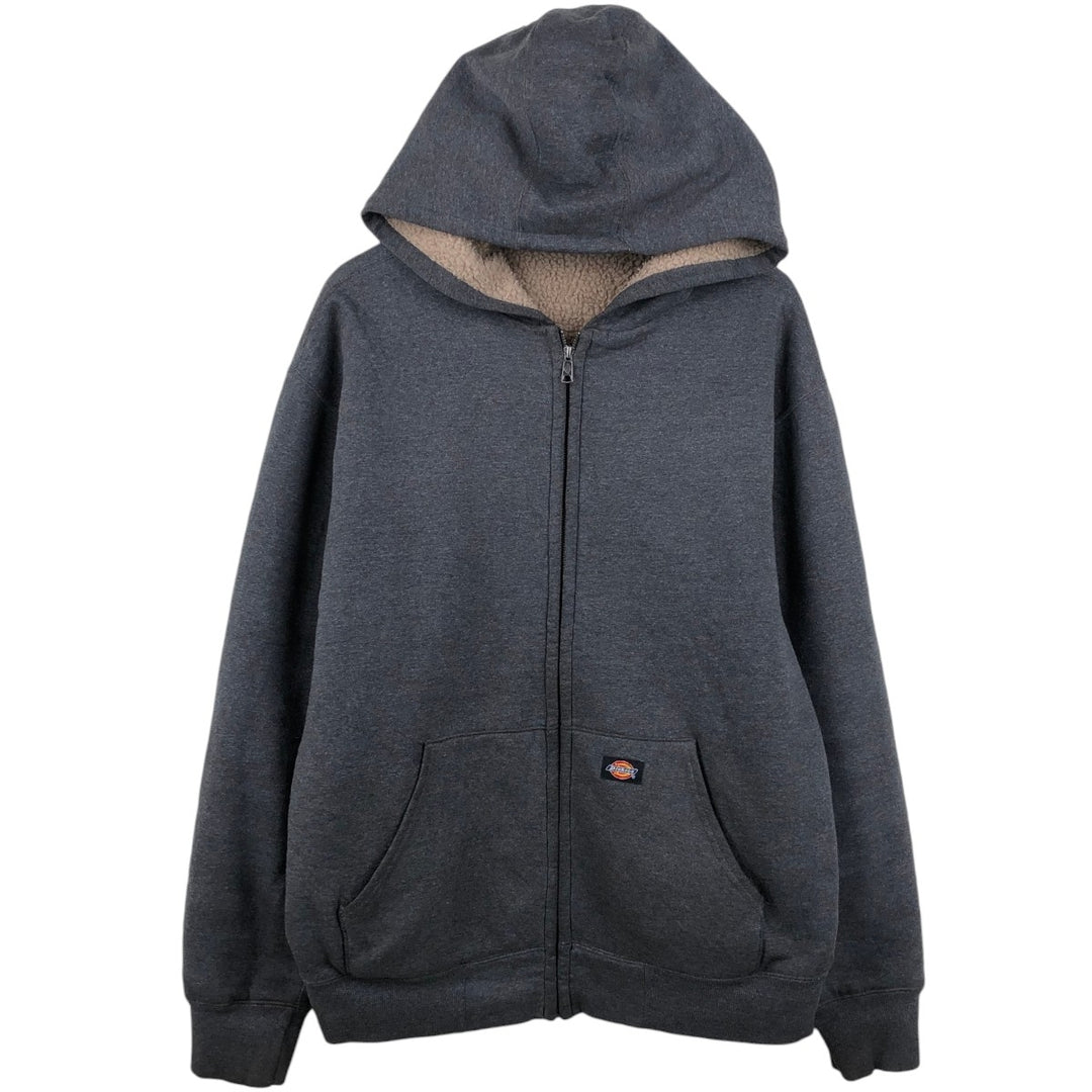 Dickies Sweat Full Zip Hoodie Men's XL cotton Charcoal Vintage Second Hand