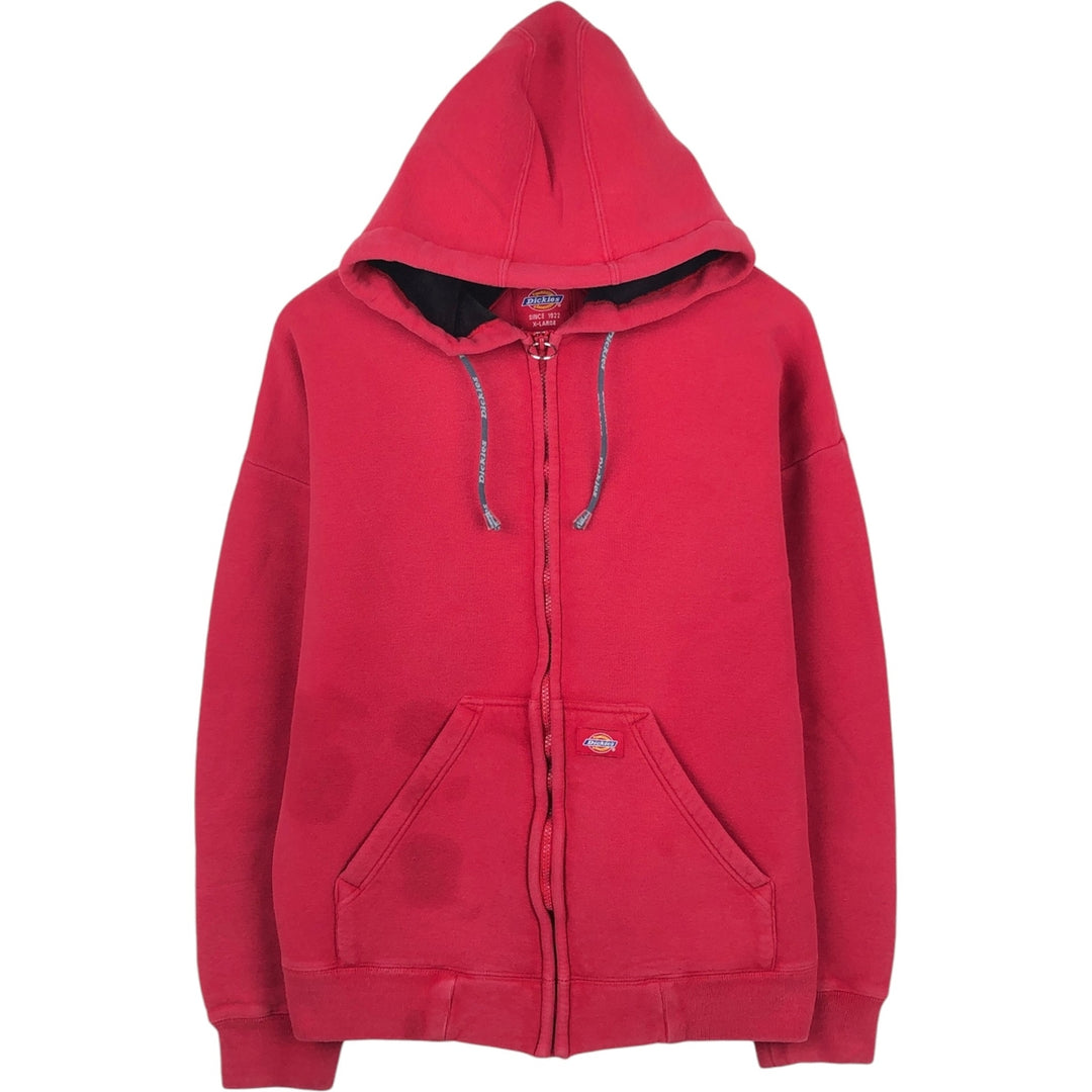 Dickies Sweat Full Zip Hoodie Men's XL cotton red type Vintage Second Hand