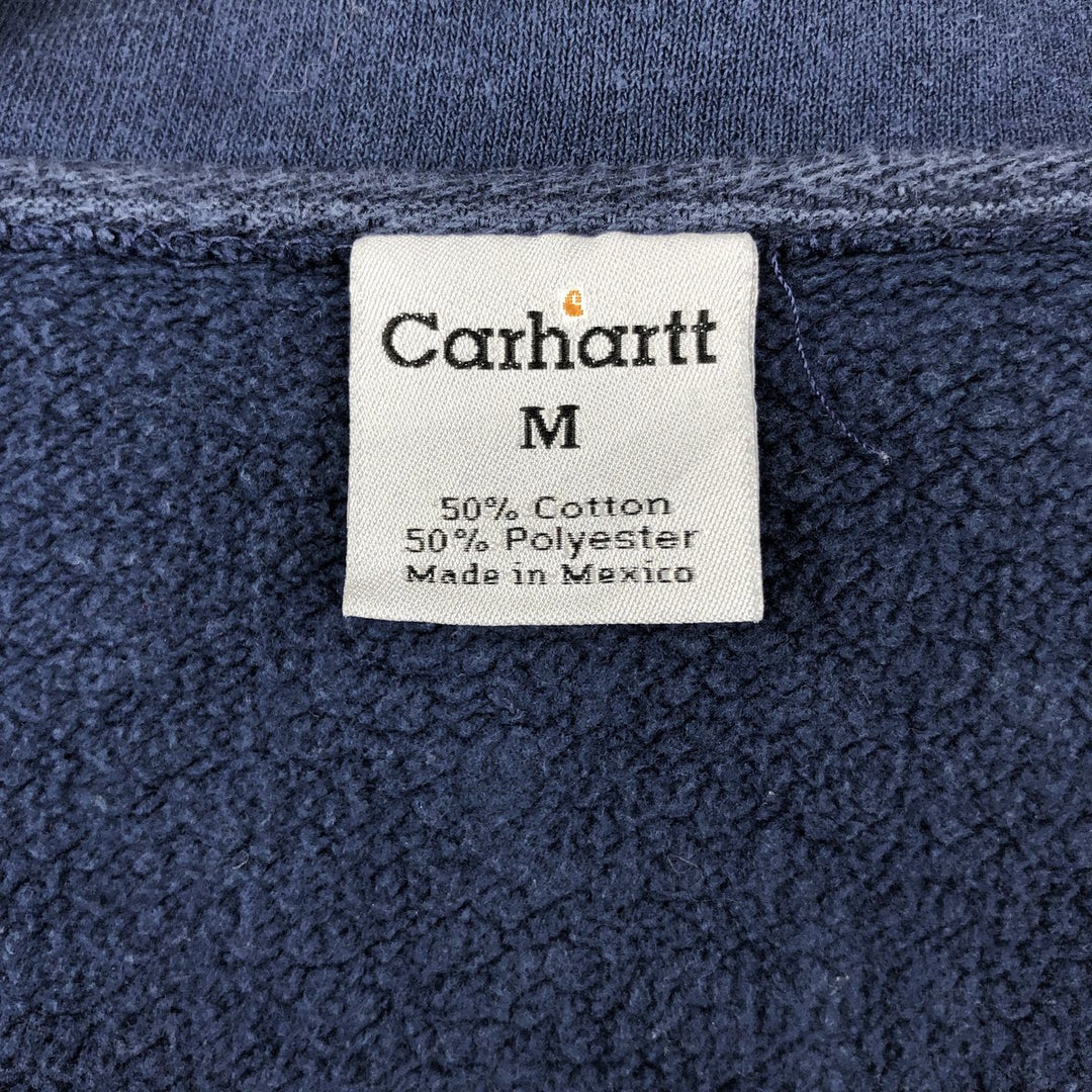 Carhartt full-zip sweatshirt, men's size M cotton navy blue type Vintage Second Hand