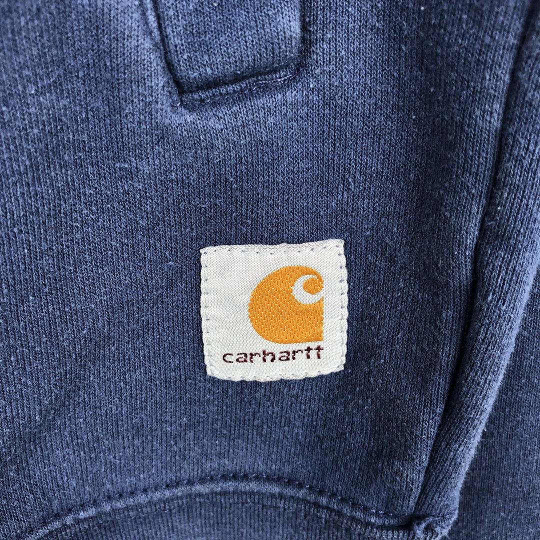 Carhartt full-zip sweatshirt, men's size M cotton navy blue type Vintage Second Hand