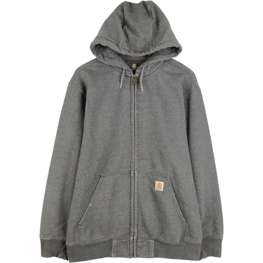 Carhartt ORIGINAL FIT sweat full zip hoodie, men's size M cotton Charcoal Vintage Second Hand