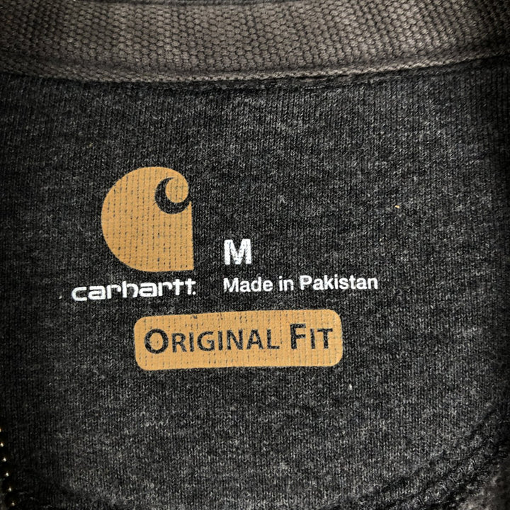 Carhartt ORIGINAL FIT sweat full zip hoodie, men's size M cotton Charcoal Vintage Second Hand