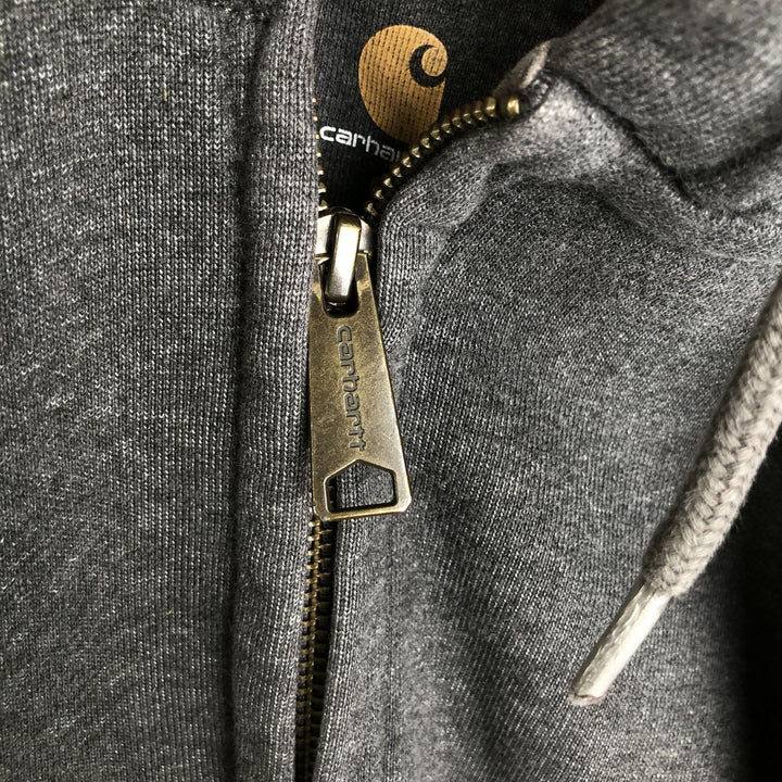 Carhartt ORIGINAL FIT sweat full zip hoodie, men's size M cotton Charcoal Vintage Second Hand