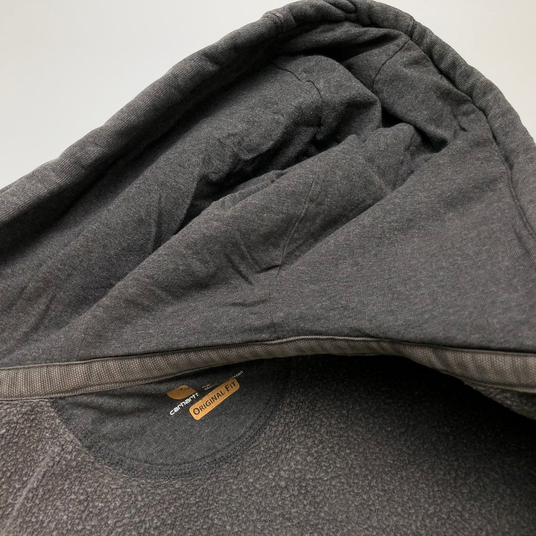 Carhartt ORIGINAL FIT sweat full zip hoodie, men's size M cotton Charcoal Vintage Second Hand