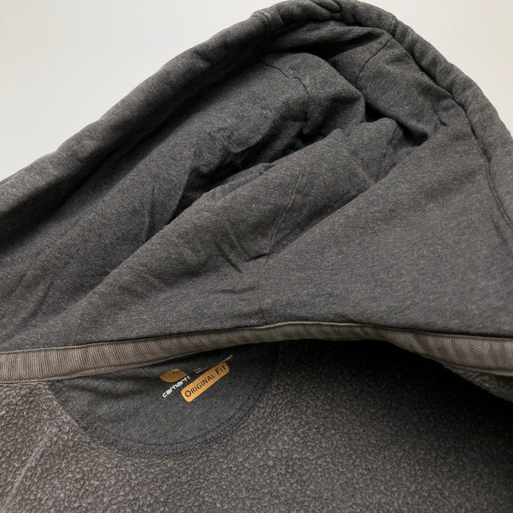 Carhartt ORIGINAL FIT sweat full zip hoodie, men's size M cotton Charcoal Vintage Second Hand