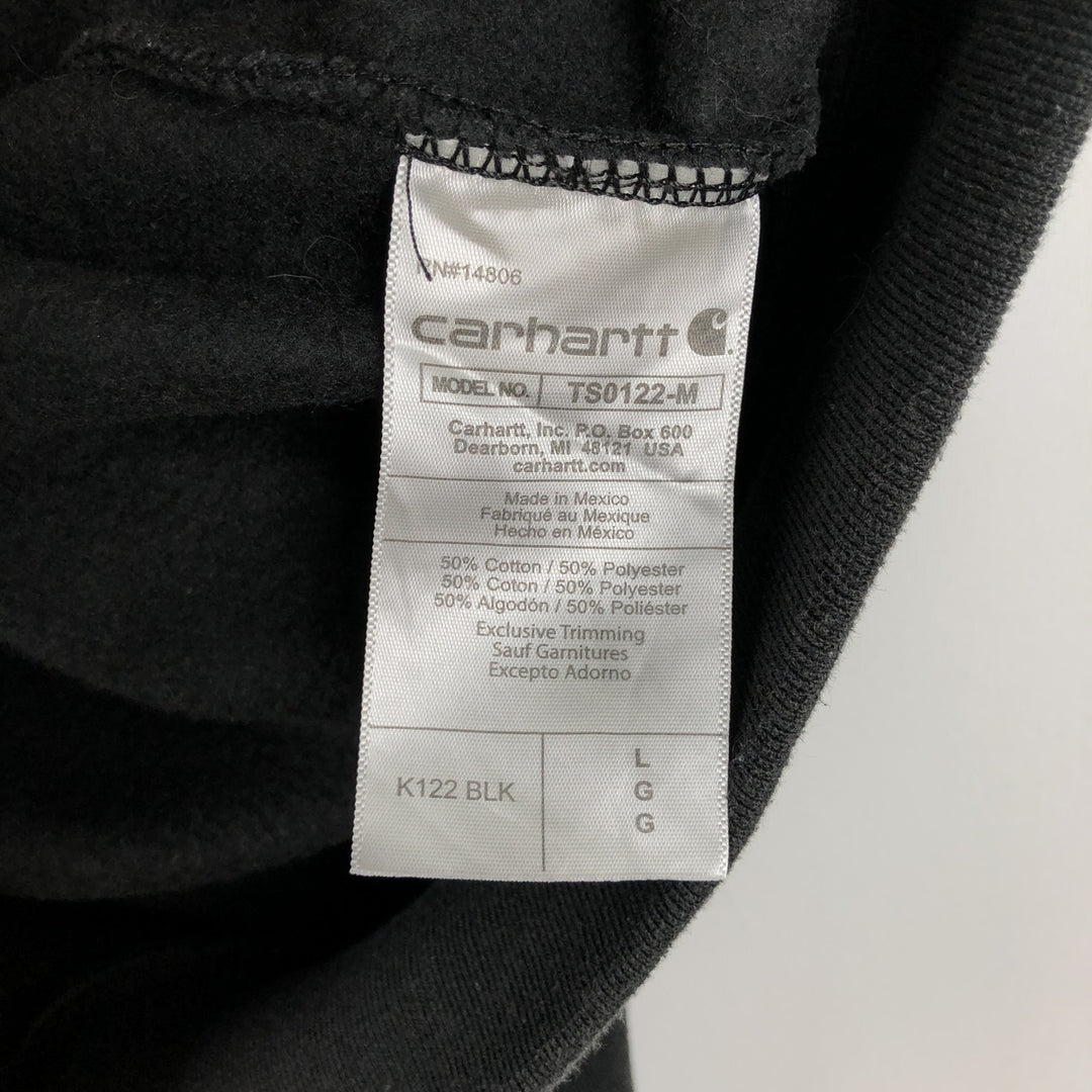 Carhartt Loose Fit Sweat Full Zip Hoodie, Men's L size cotton black type Vintage Second Hand