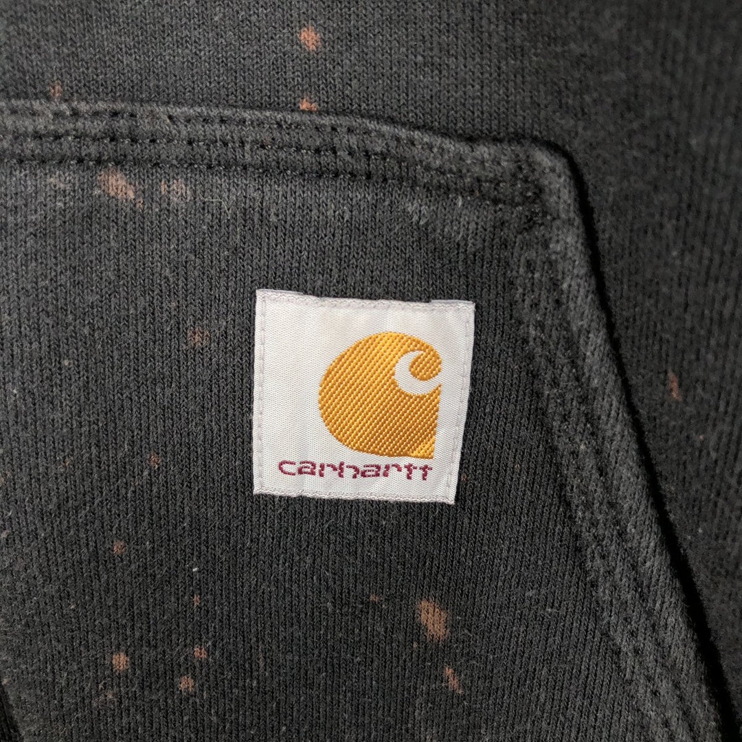 Carhartt Loose Fit Sweat Full Zip Hoodie, Men's L size cotton black type Vintage Second Hand