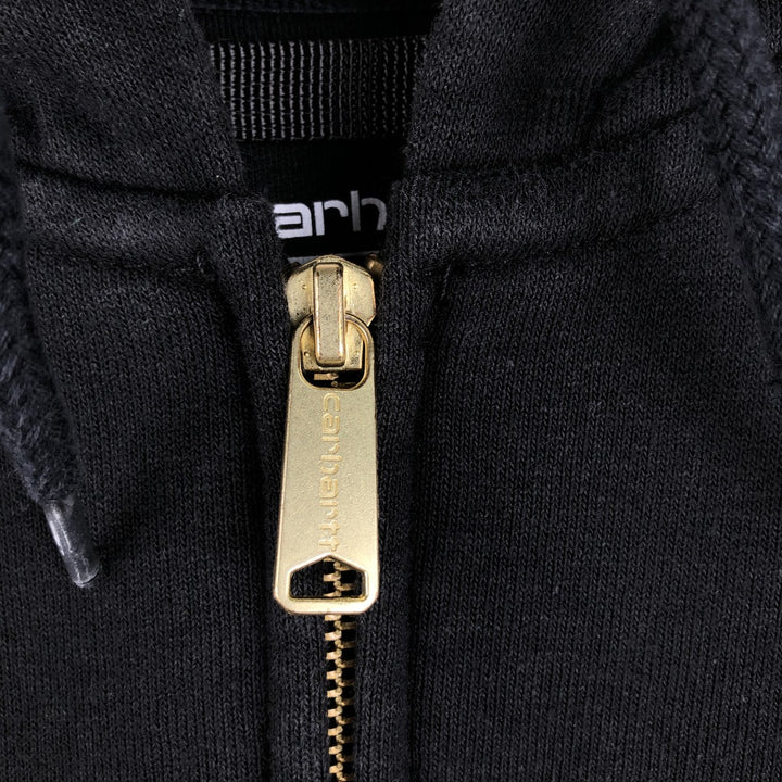 Carhartt Loose Fit Sweat Full Zip Hoodie, Men's L size cotton black type Vintage Second Hand