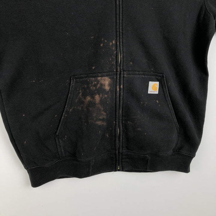 Carhartt Loose Fit Sweat Full Zip Hoodie, Men's L size cotton black type Vintage Second Hand