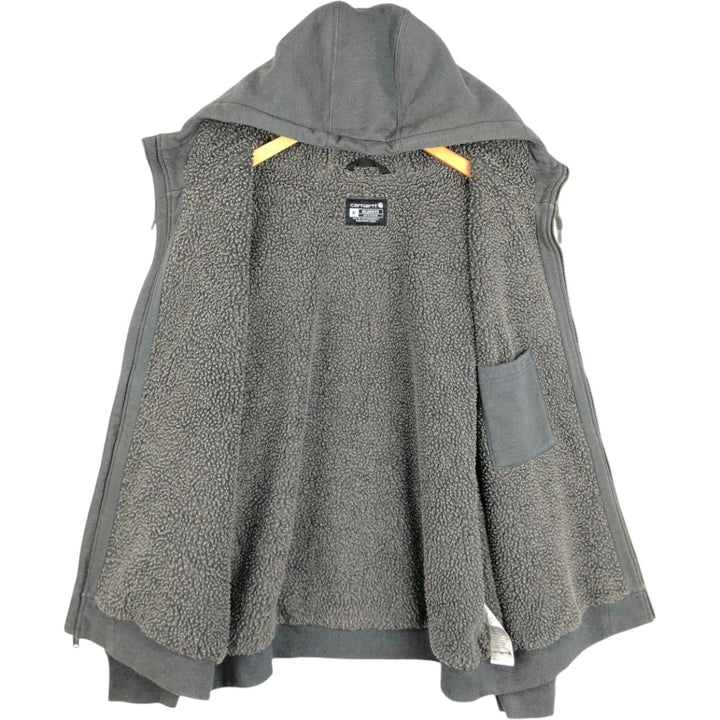 Carhartt Relaxed Fit Sweat Full Zip Hoodie, Men's XL cotton Charcoal Vintage Second Hand