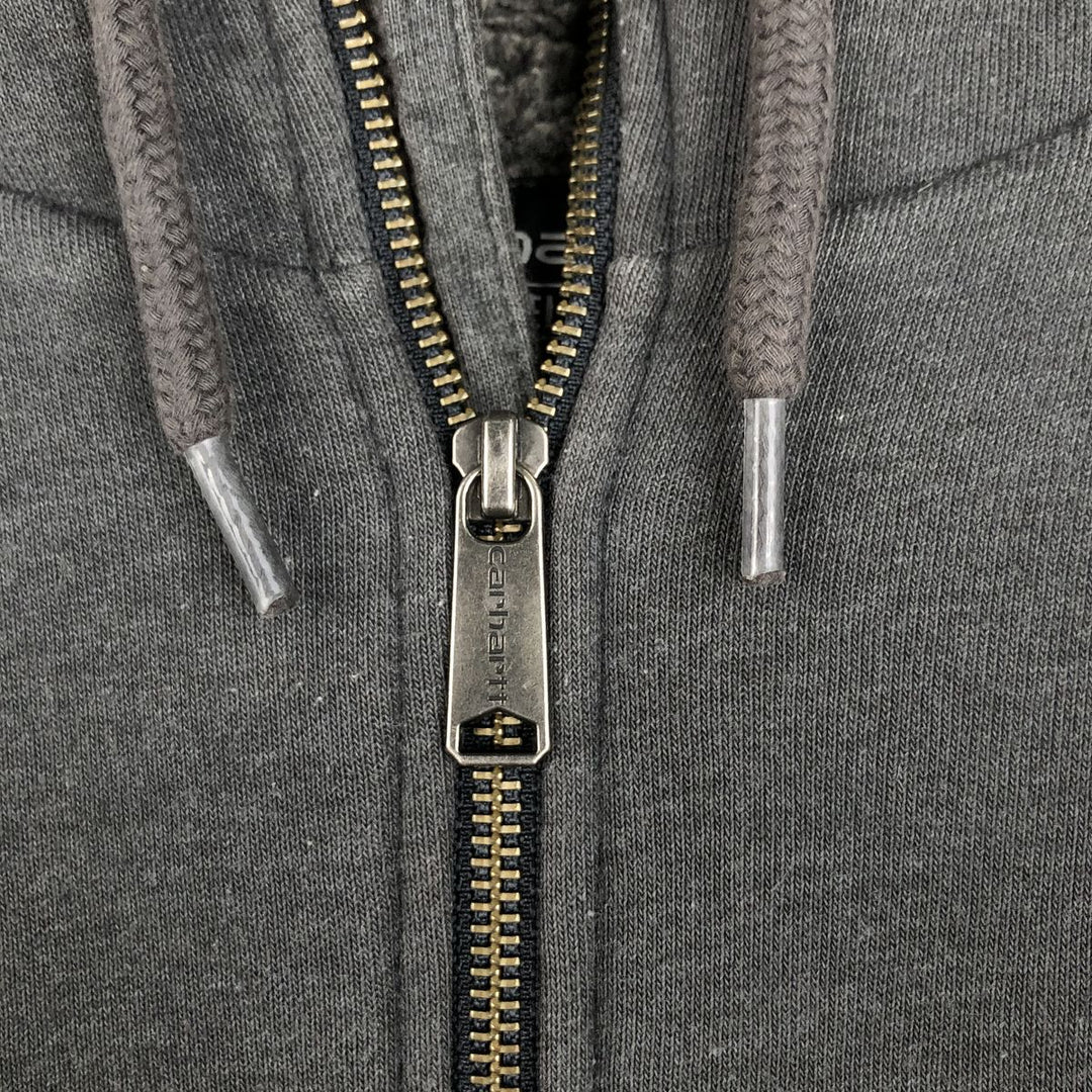 Carhartt Relaxed Fit Sweat Full Zip Hoodie, Men's XL cotton Charcoal Vintage Second Hand