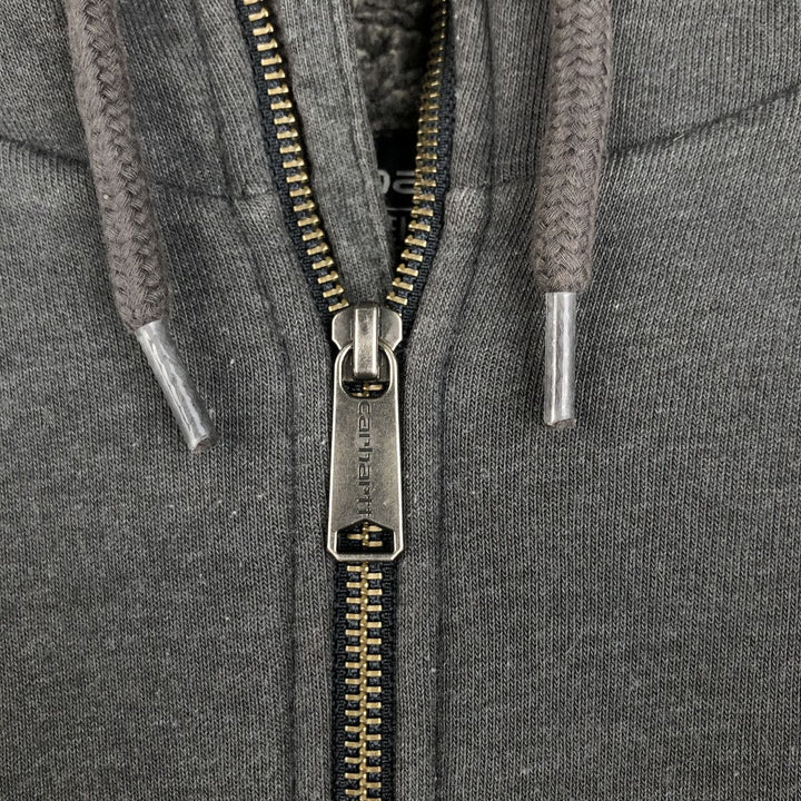 Carhartt Relaxed Fit Sweat Full Zip Hoodie, Men's XL cotton Charcoal Vintage Second Hand