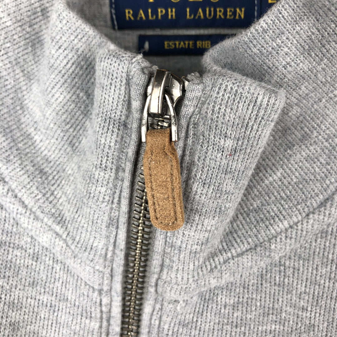 Ralph Lauren POLO RALPH LAUREN Full Zip Sweatshirt Trainer Men's L size cotton gray type Vintage Second Hand