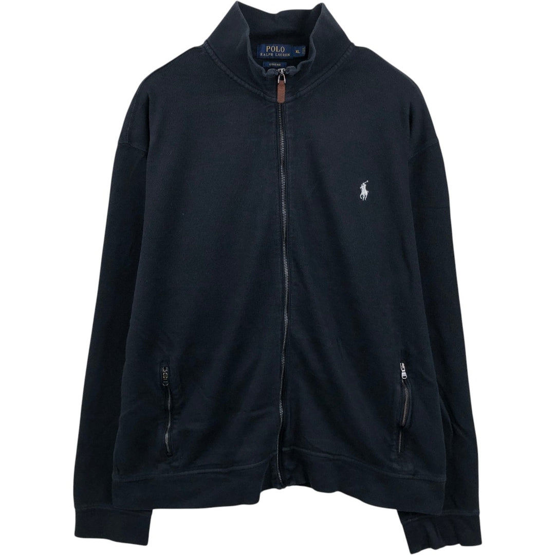 Ralph Lauren ESTATE RIB Full-Zip Sweatshirt, Men's Size XL (Equivalent), Long Sleeve unclear black type Vintage Second Hand