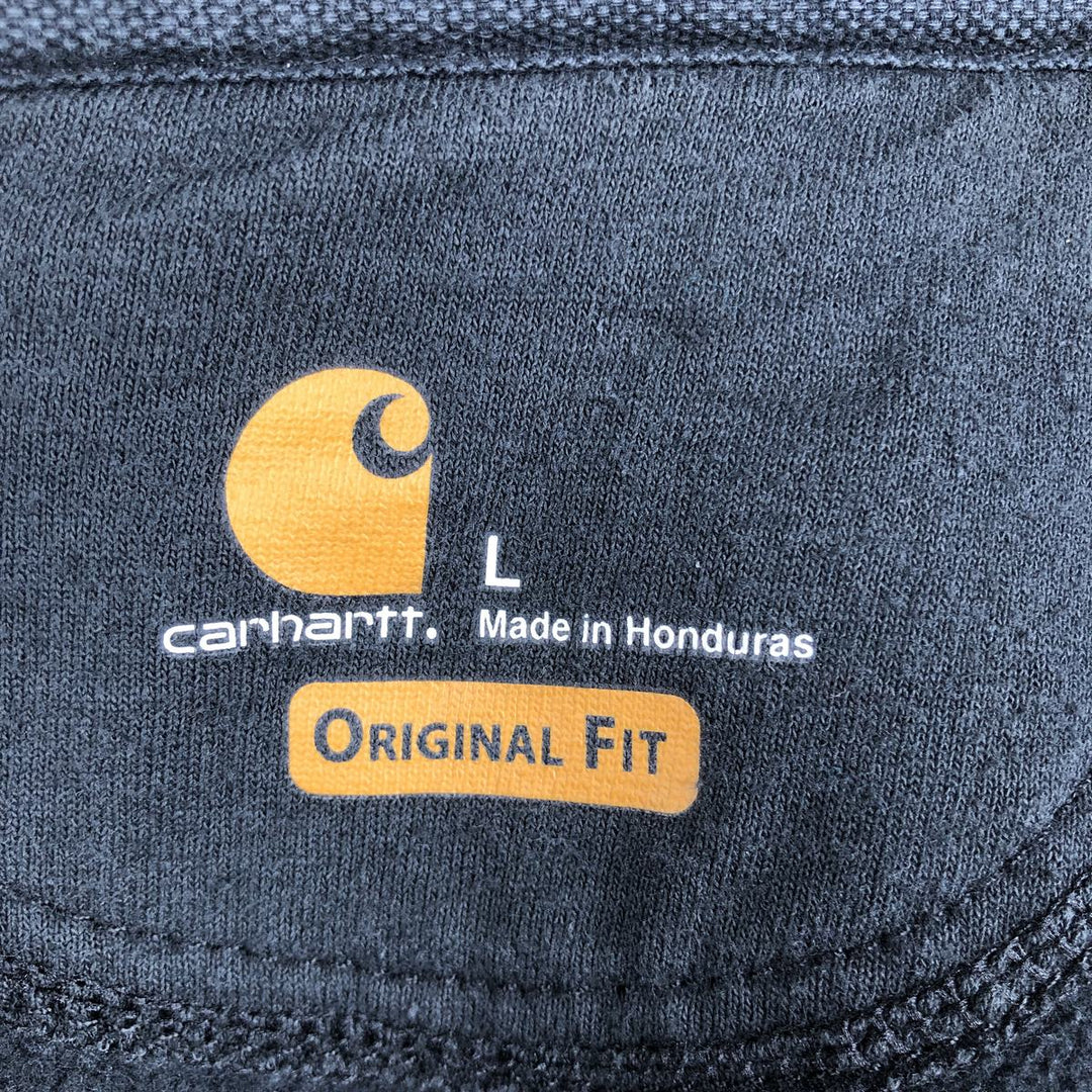 Carhartt ORIGINAL FIT Sweat Full Zip Hoodie, Men's L size cotton black type Vintage Second Hand