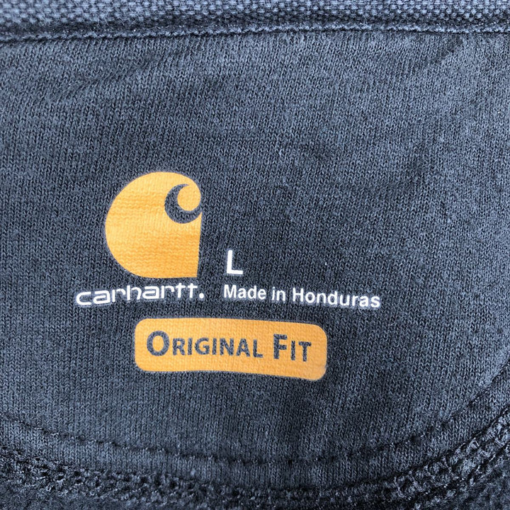 Carhartt ORIGINAL FIT Sweat Full Zip Hoodie, Men's L size cotton black type Vintage Second Hand