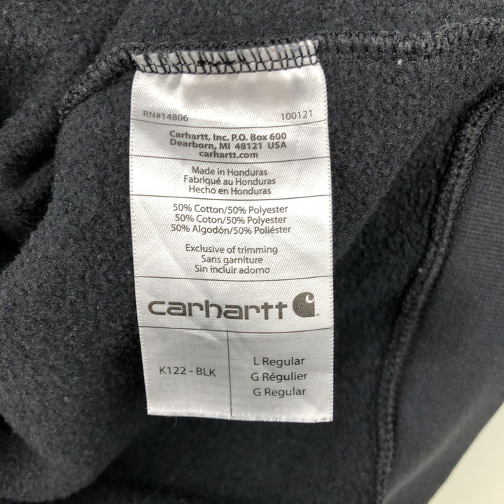 Carhartt ORIGINAL FIT Sweat Full Zip Hoodie, Men's L size cotton black type Vintage Second Hand