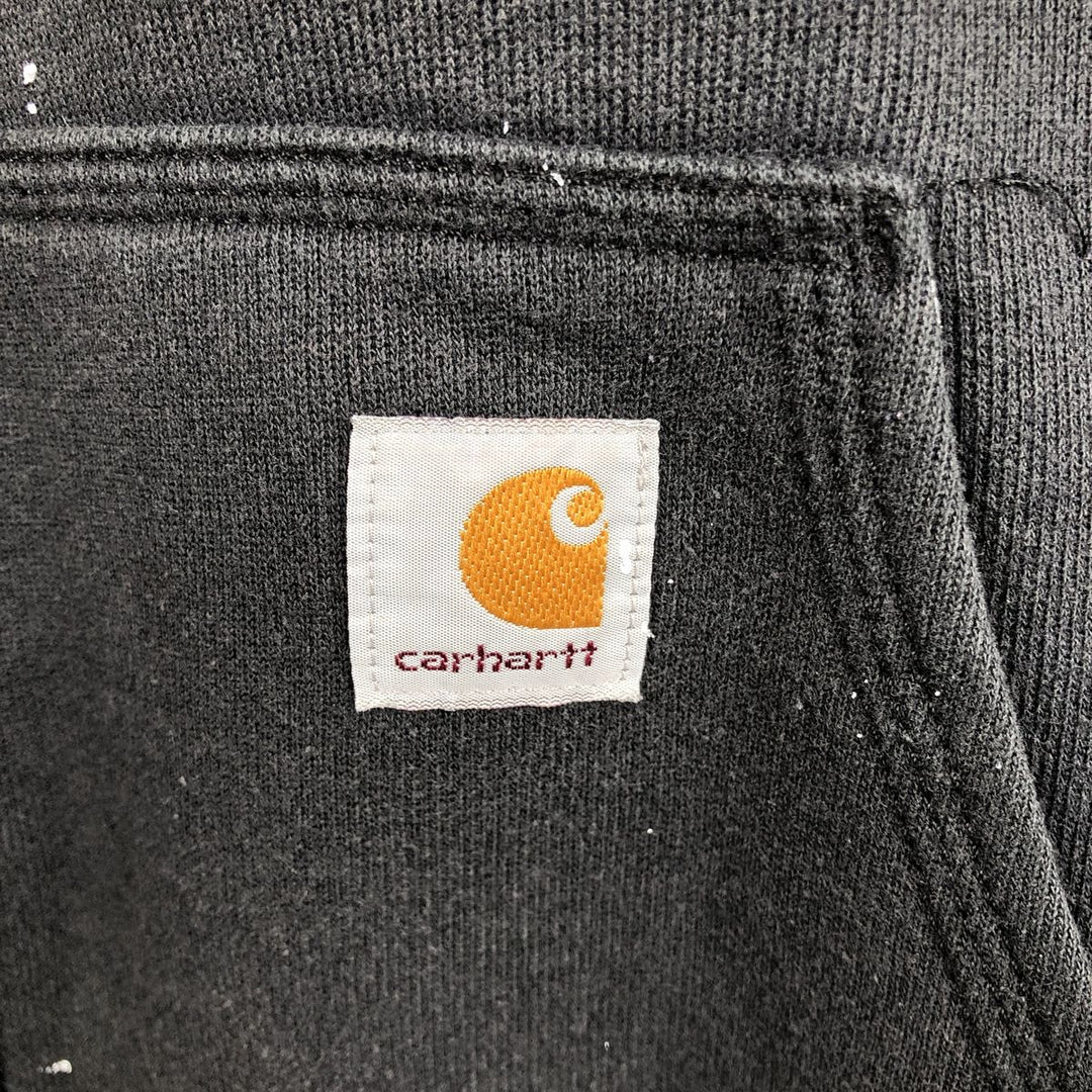Carhartt ORIGINAL FIT Sweat Full Zip Hoodie, Men's L size cotton black type Vintage Second Hand