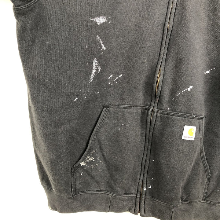 Carhartt ORIGINAL FIT Sweat Full Zip Hoodie, Men's L size cotton black type Vintage Second Hand