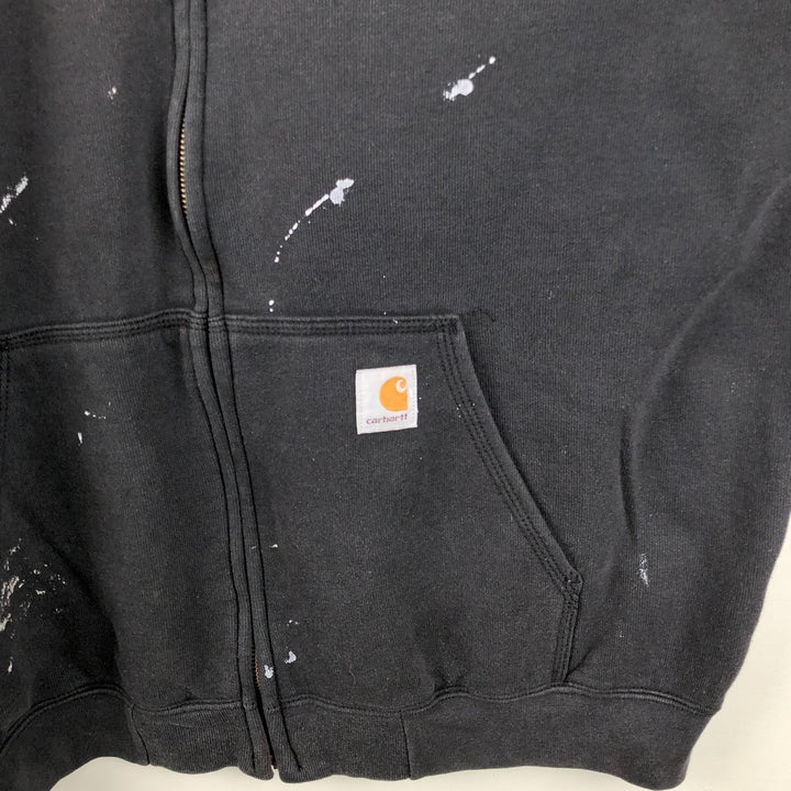 Carhartt ORIGINAL FIT Sweat Full Zip Hoodie, Men's L size cotton black type Vintage Second Hand