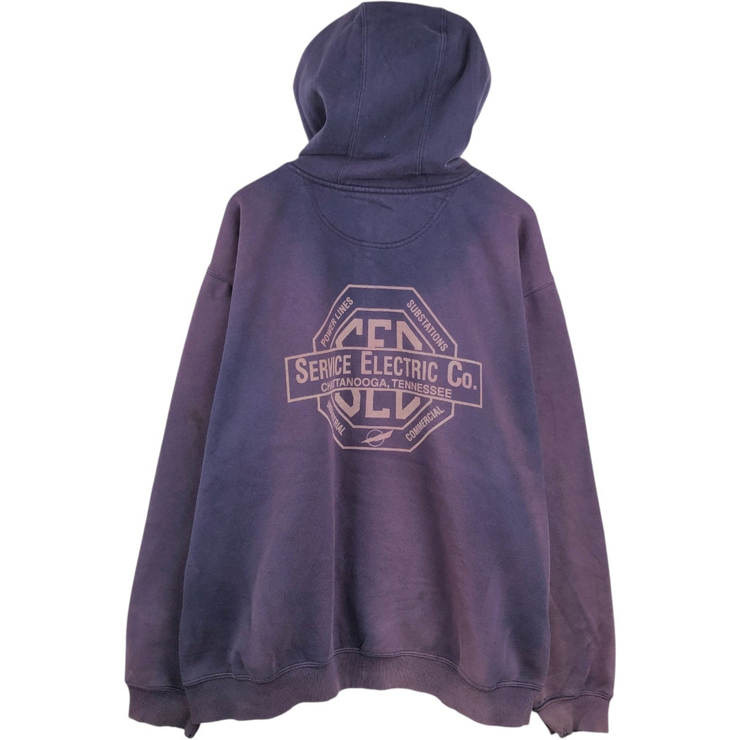 Carhartt Sweat Full Zip Hoodie Men's XXL cotton purple type Vintage Second Hand