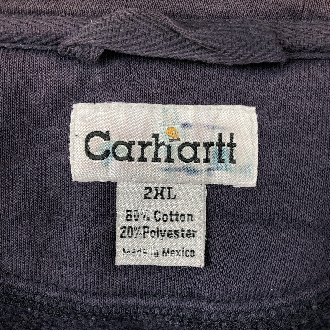 Carhartt Sweat Full Zip Hoodie Men's XXL cotton purple type Vintage Second Hand