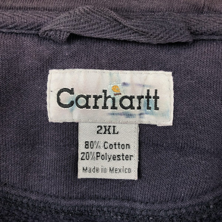 Carhartt Sweat Full Zip Hoodie Men's XXL cotton purple type Vintage Second Hand