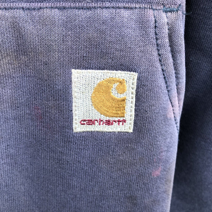 Carhartt Sweat Full Zip Hoodie Men's XXL cotton purple type Vintage Second Hand