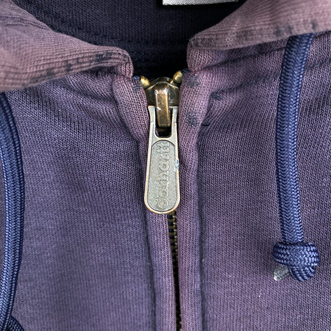 Carhartt Sweat Full Zip Hoodie Men's XXL cotton purple type Vintage Second Hand
