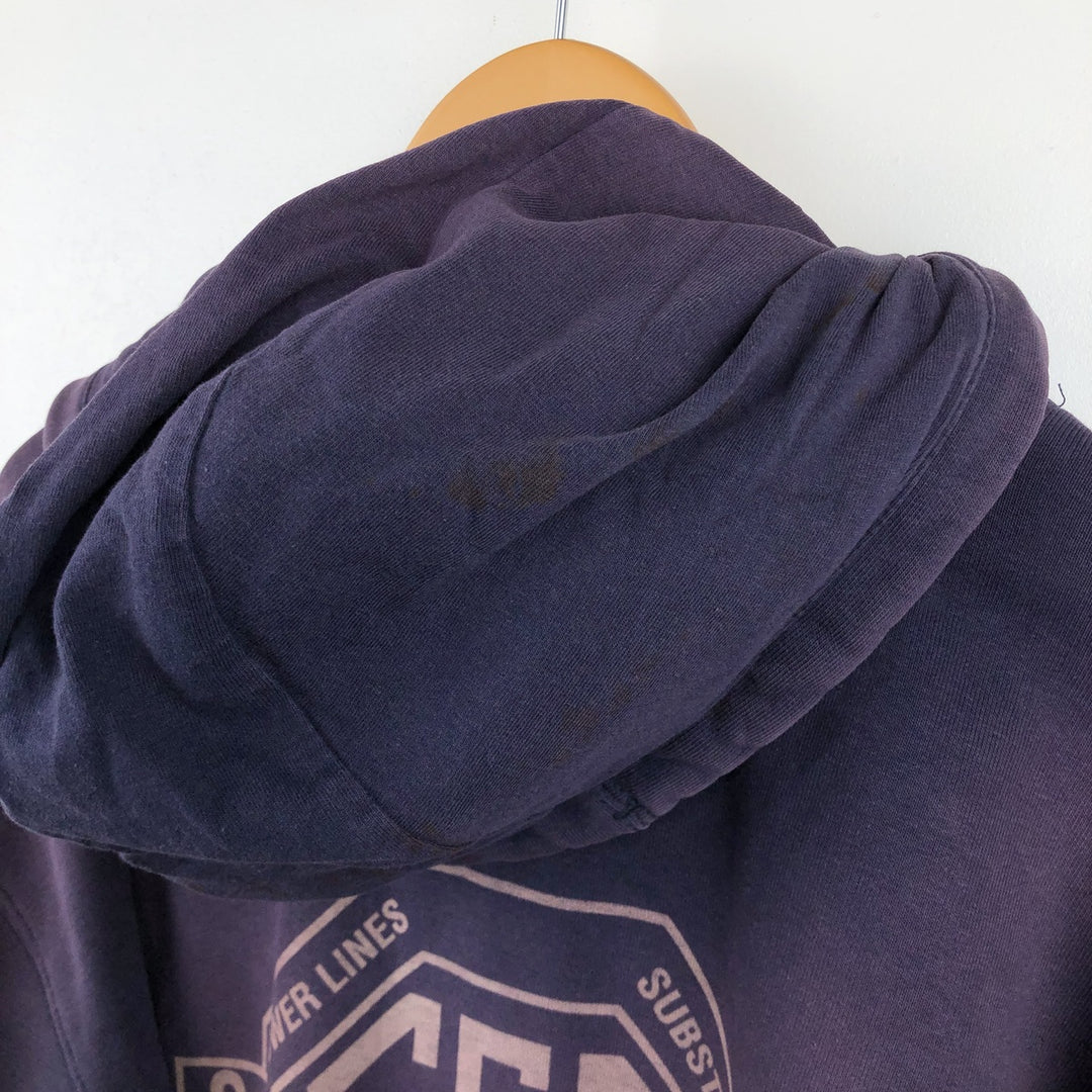 Carhartt Sweat Full Zip Hoodie Men's XXL cotton purple type Vintage Second Hand