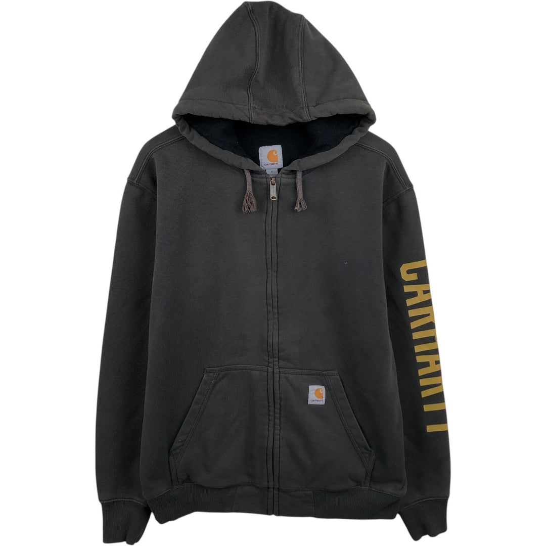 Carhartt Sweat Full Zip Hoodie, Men's S Size cotton green type Vintage Second Hand