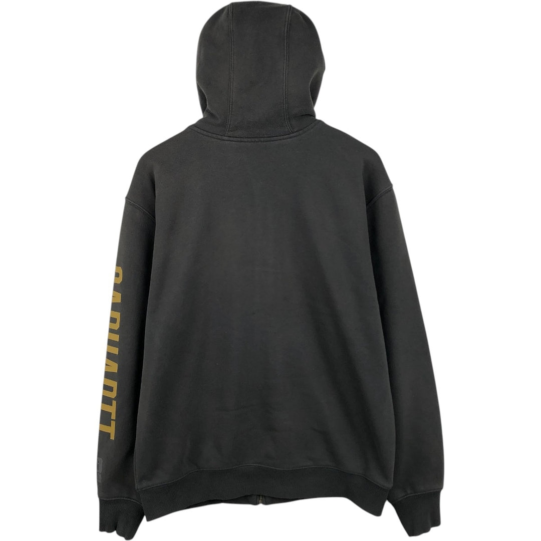 Carhartt Sweat Full Zip Hoodie, Men's S Size cotton green type Vintage Second Hand
