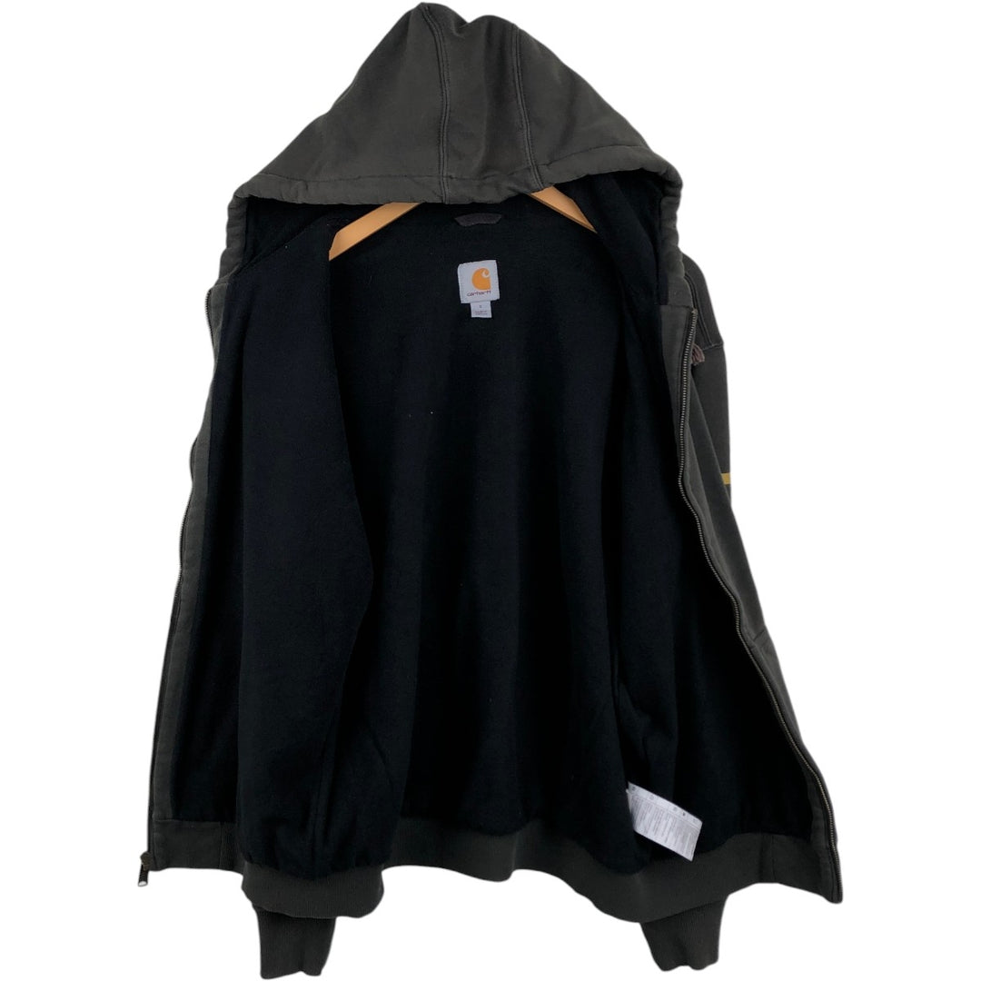 Carhartt Sweat Full Zip Hoodie, Men's S Size cotton green type Vintage Second Hand