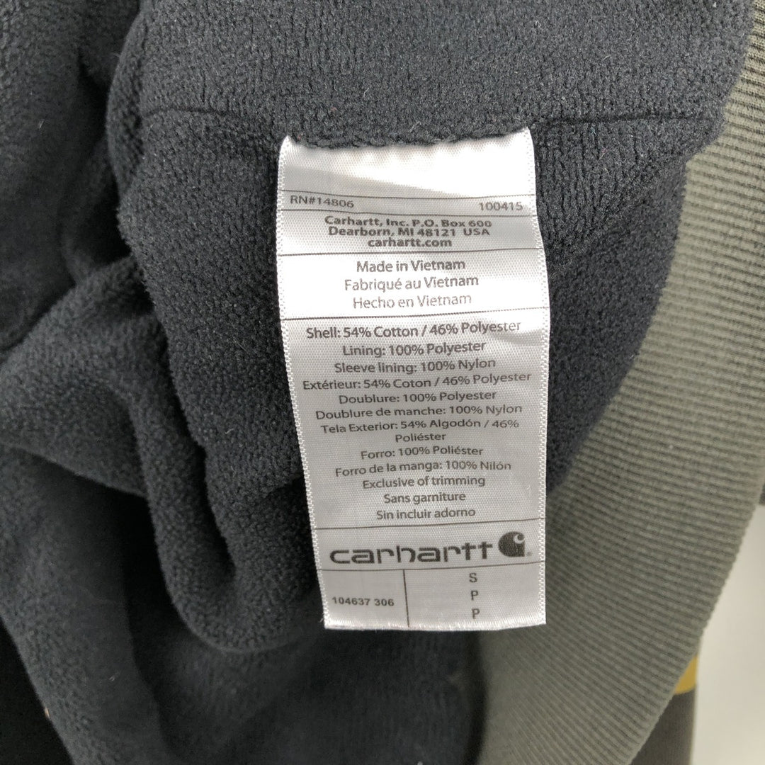 Carhartt Sweat Full Zip Hoodie, Men's S Size cotton green type Vintage Second Hand