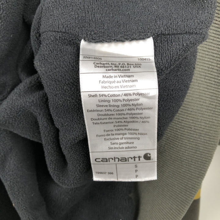 Carhartt Sweat Full Zip Hoodie, Men's S Size cotton green type Vintage Second Hand