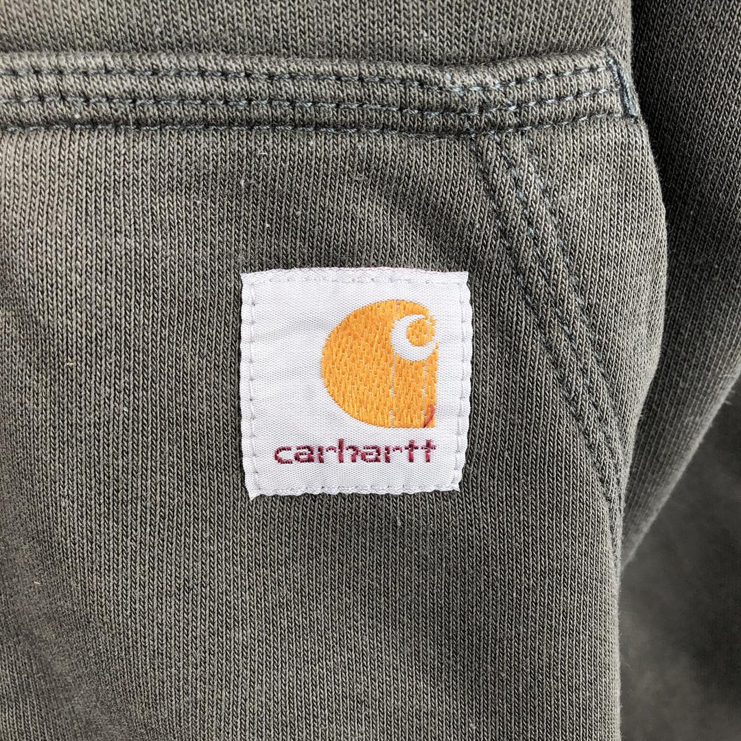 Carhartt Sweat Full Zip Hoodie, Men's S Size cotton green type Vintage Second Hand