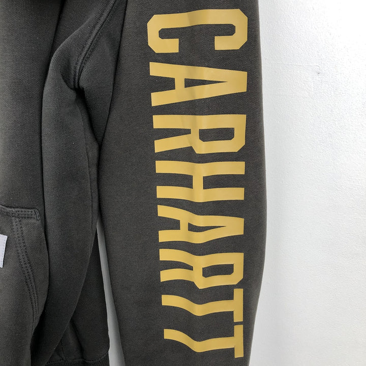 Carhartt Sweat Full Zip Hoodie, Men's S Size cotton green type Vintage Second Hand